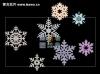 雪花形状ppt素材下载
