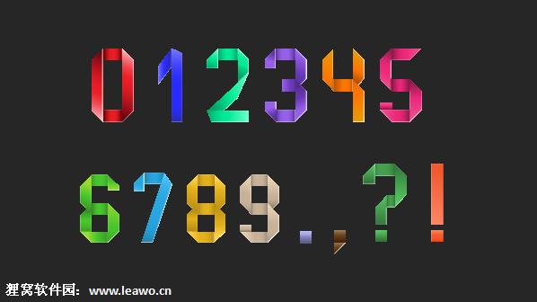多彩折纸26字母和数字ppt素材 ppt数字序号图标下载,相册图片