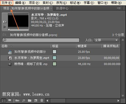 如何替换视频中的部分音频