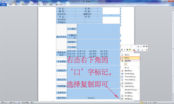 如何把word的表格复制到excel