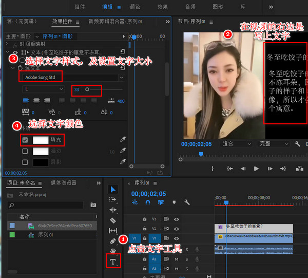 一边视频一边文字怎么做